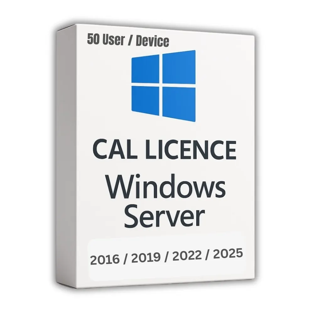 Windows Server CAL License — 50 Users (2012/2016/2019/2022/2025)