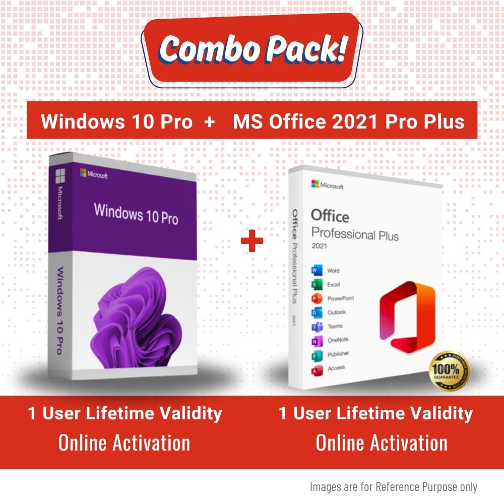 Windows 10 Pro + MS Office 2021 (Online Activation) Combo